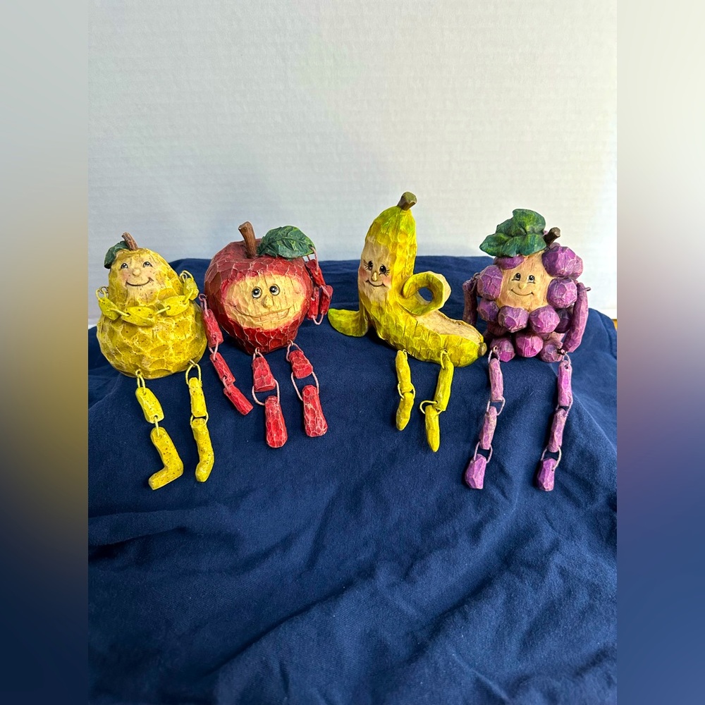 Vintage Anthropomorphic fruit Shelf Sitters